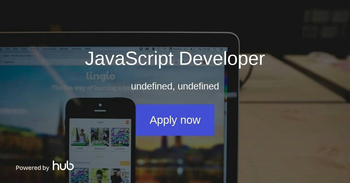 The Hub | JavaScript Developer | Lingio