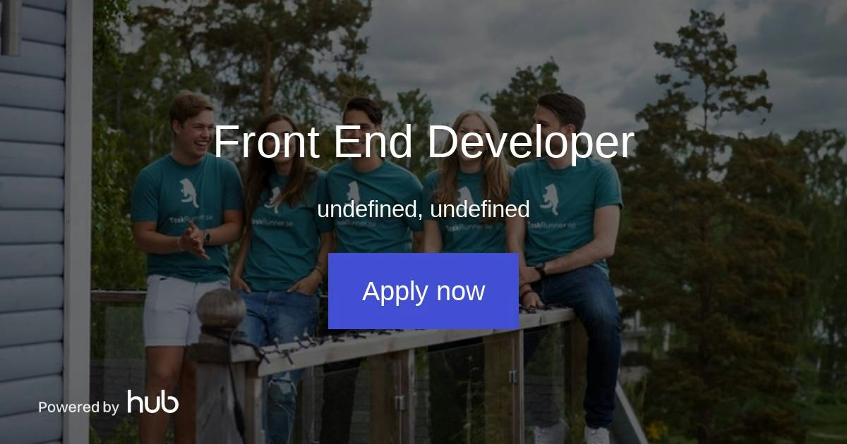 The Hub | Front End Developer | TaskRunner