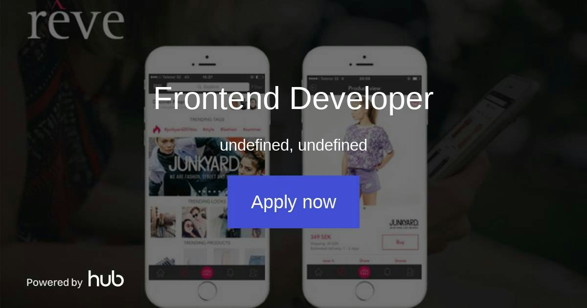 The Hub | Frontend Developer | Reve
