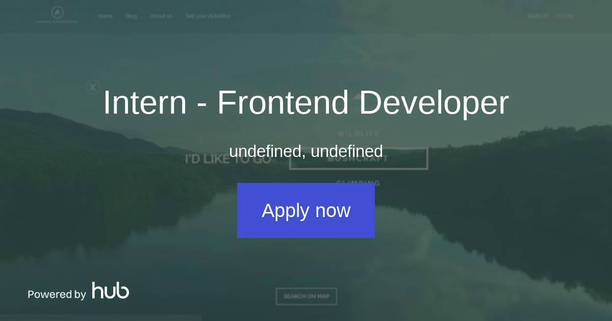 The Hub | Intern - Frontend Developer | Nordic Adventours