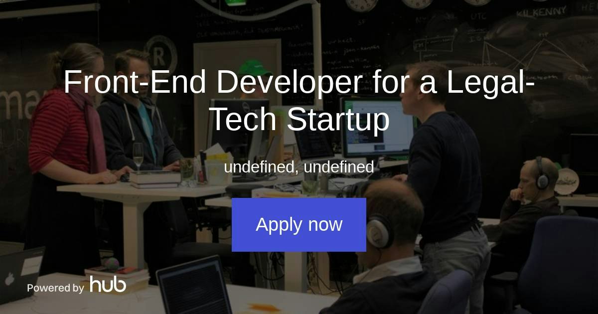 The Hub | Front-End Developer for a Legal-Tech Startup | TrademarkNow Oy