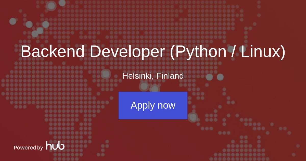 The Hub | Backend Developer (Python / Linux) | Aiven