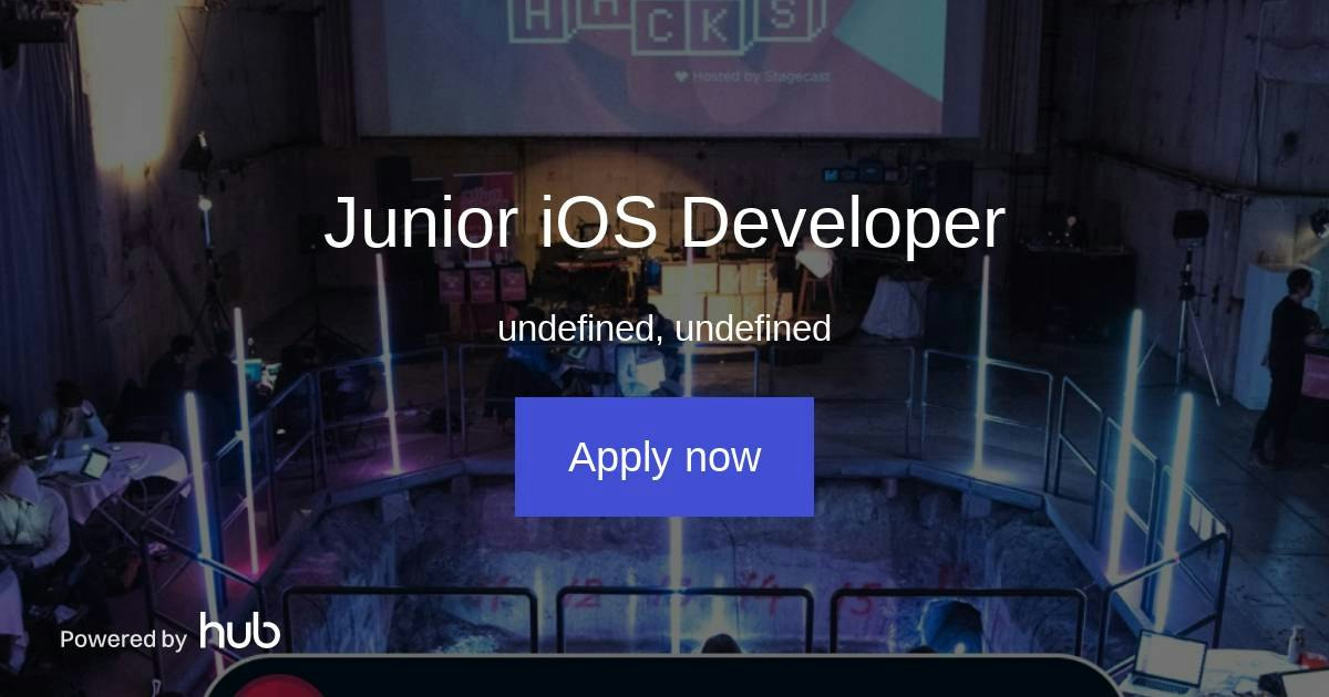 The Hub | Junior iOS Developer | Stagecast