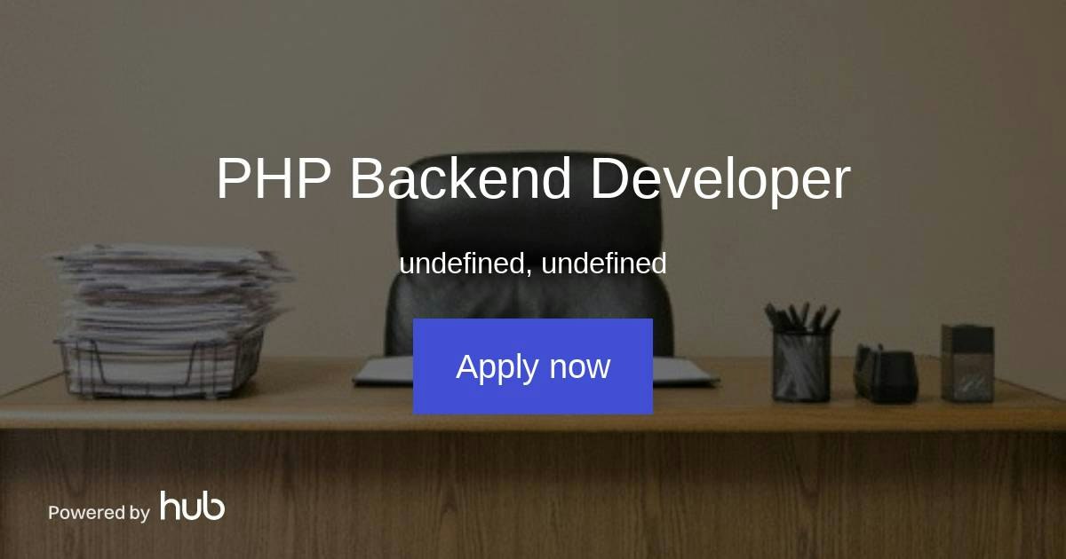 The Hub | PHP Backend Developer | SimplyJob