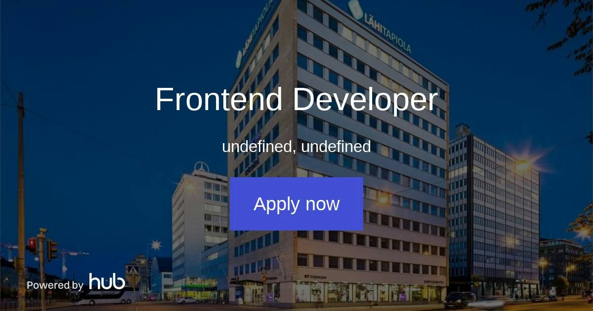 The Hub | Frontend Developer | Draivi