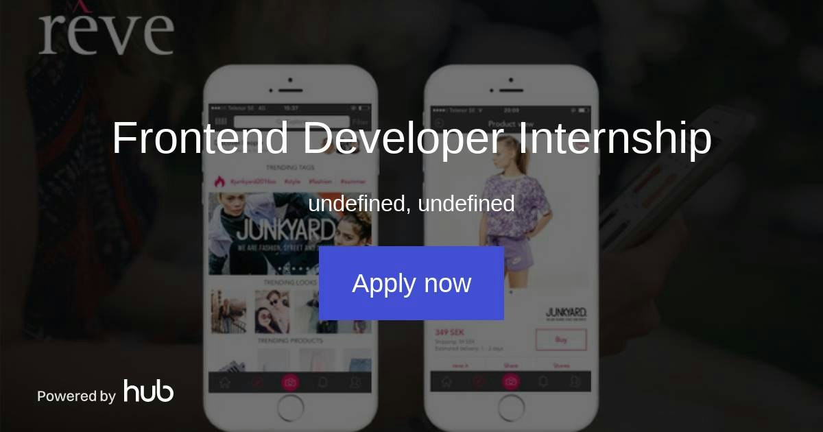 The Hub | Frontend Developer Internship | Reve