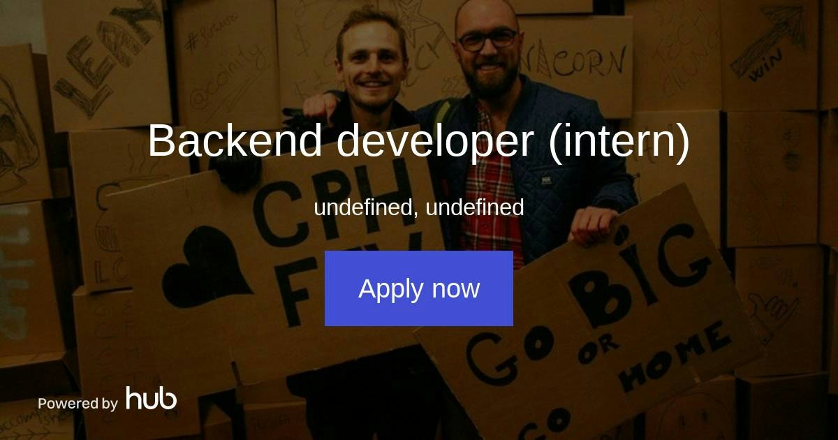 The Hub | Backend developer (intern) | BilletFix
