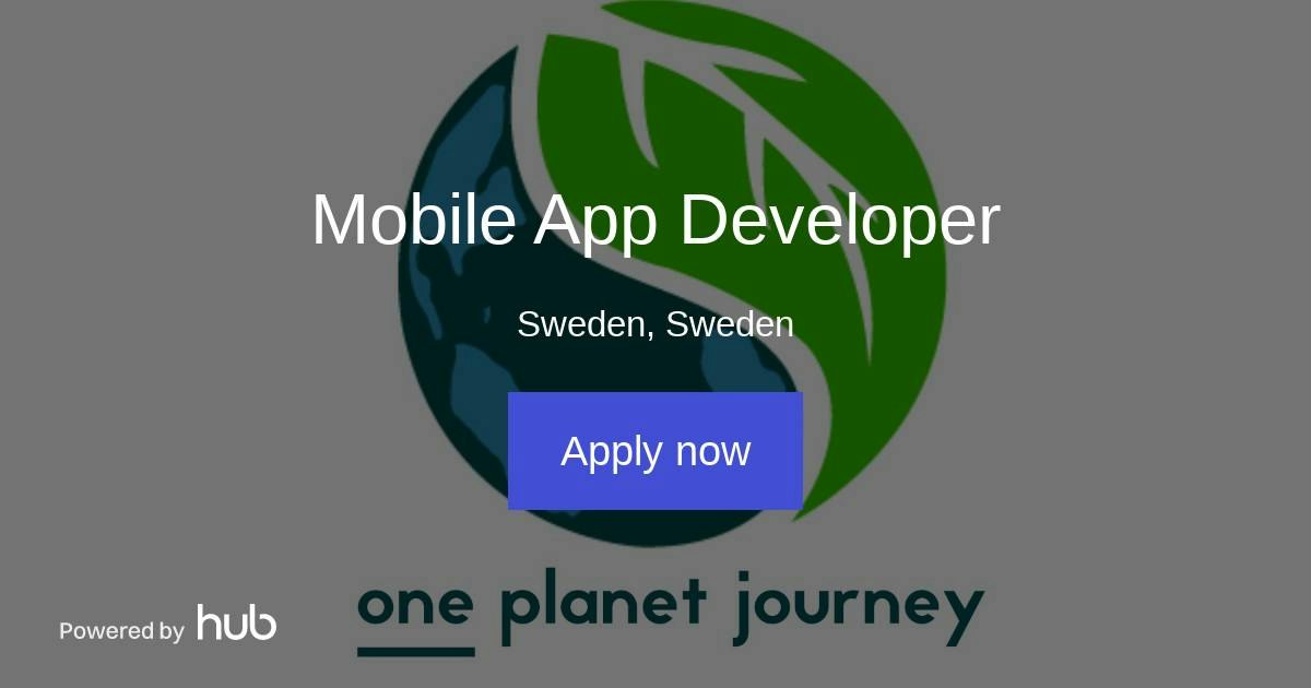 The Hub | Mobile App Developer | One Planet Journey