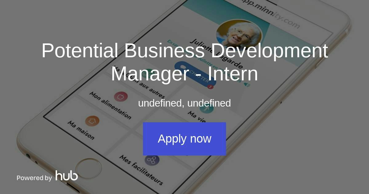 The Hub | Potential Business Development Manager - Intern | Minnity