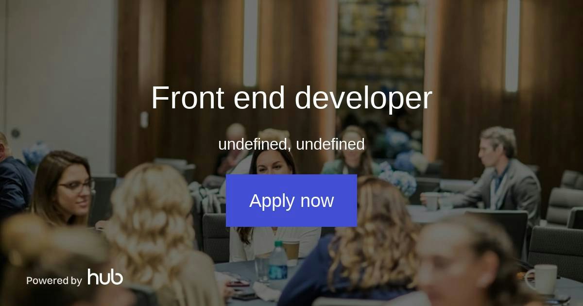 The Hub | Front end developer | Smashfly