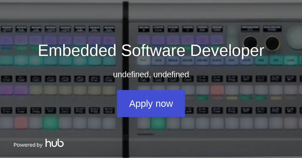Embedded Software Developer Controllers The Hub | Embedded Software Developer | SKAARHOJ ApS