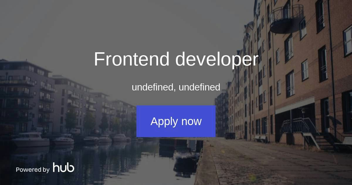 The Hub | Frontend developer | Crediwire