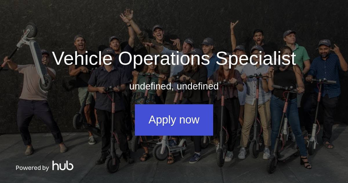 The Hub Vehicle Operations Specialist Voi Technology DK