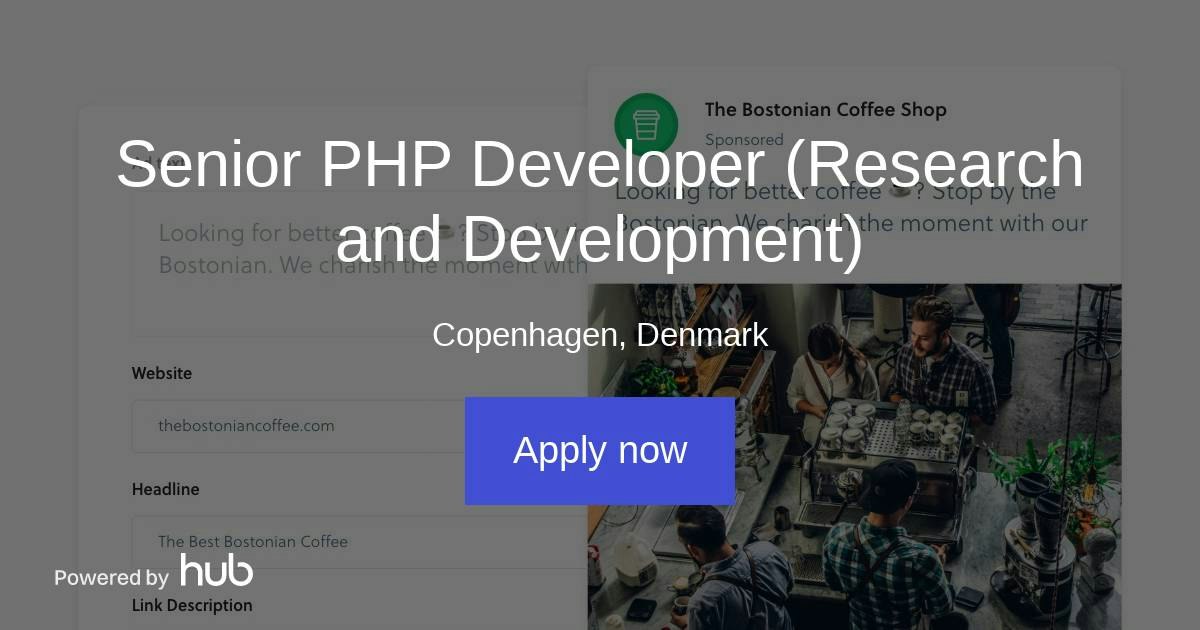 The Hub | Senior PHP Developer (Research and Development) | Cobiro A/S