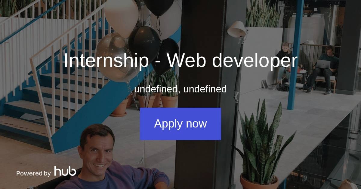 The Hub | Internship - Web developer | Done