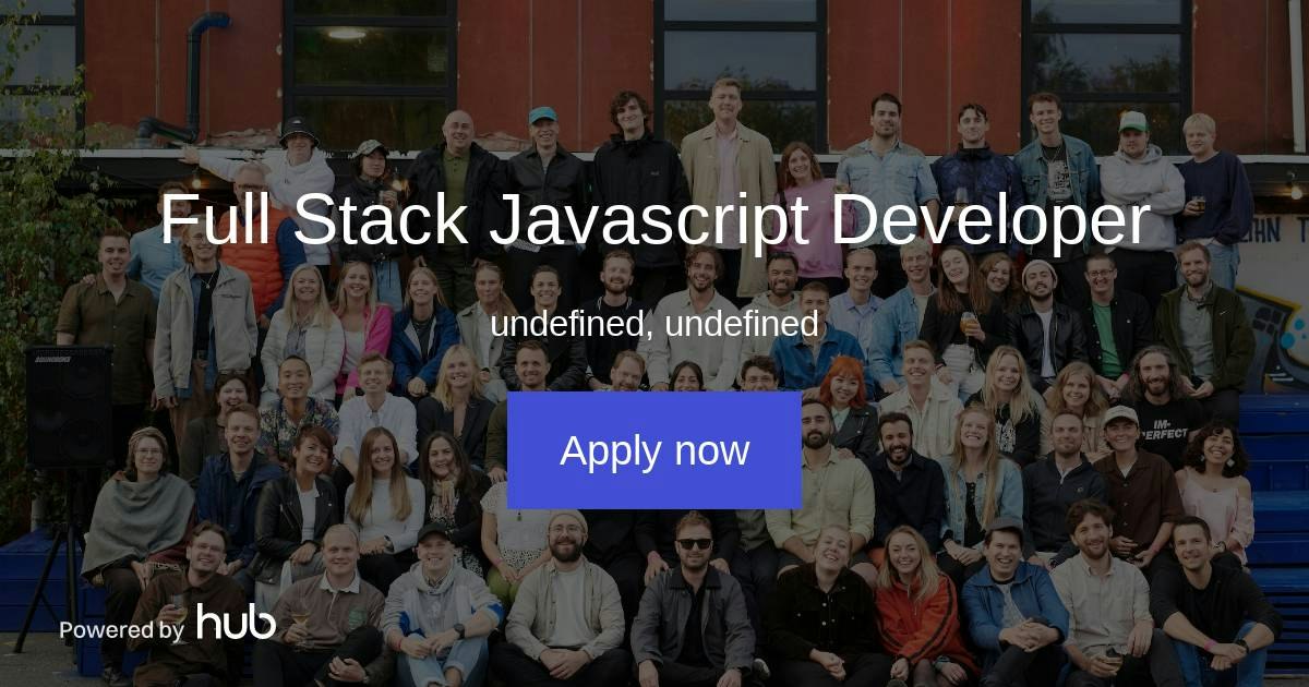 The Hub | Full Stack Javascript Developer | SOUNDBOKS ApS