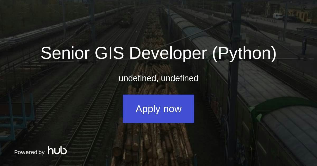 The Hub | Senior GIS Developer (Python) | CollectiveCrunch