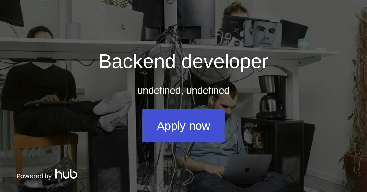 The Hub | Backend developer | Meeshkan