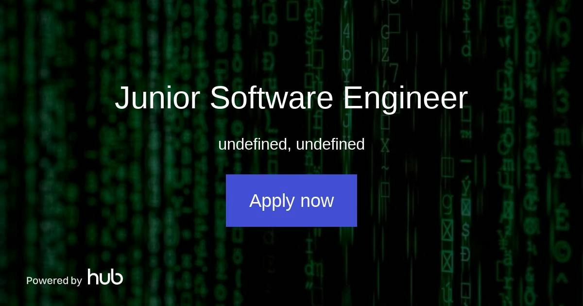 The Hub | Junior Software Engineer | Angoka
