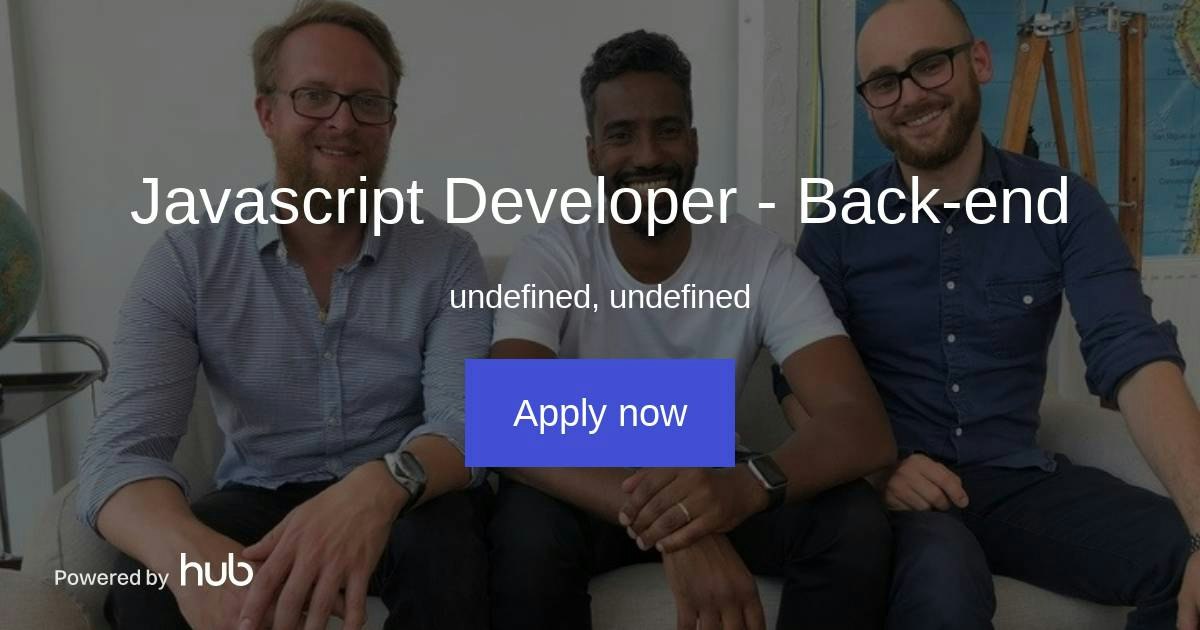 The Hub | Javascript Developer - Back-end | Scoutbase