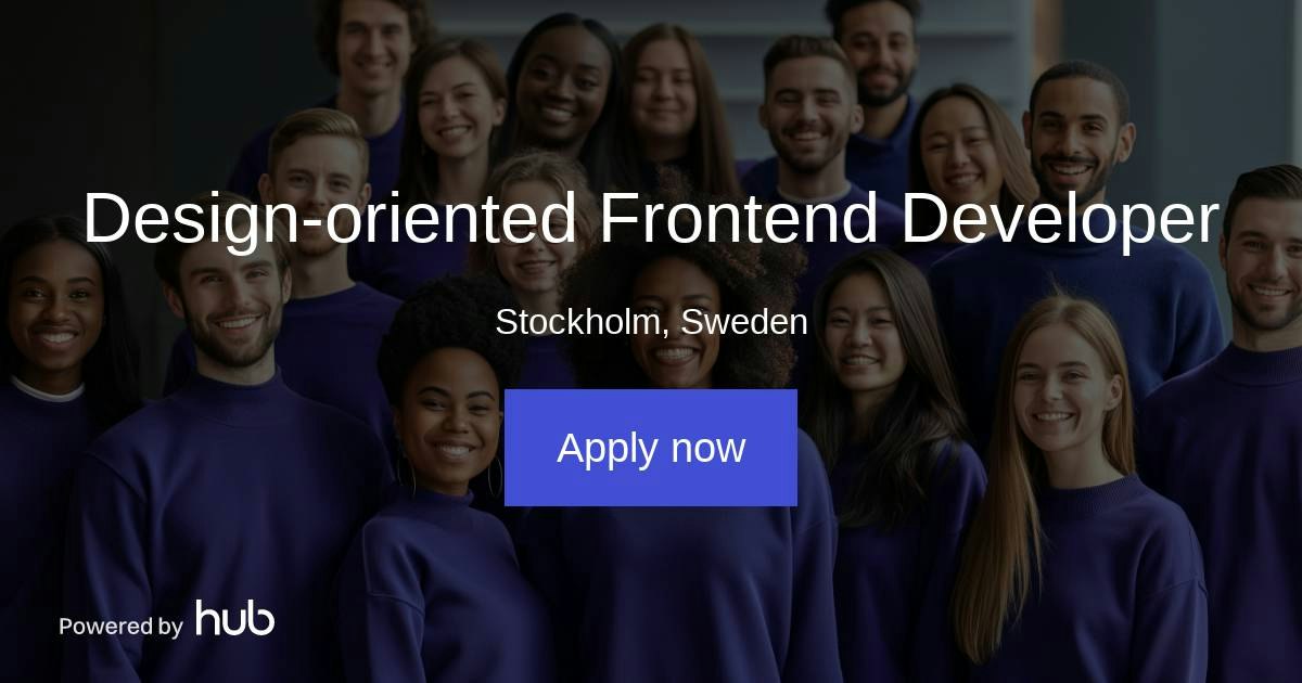 The Hub | Design-oriented Frontend Developer | Robin