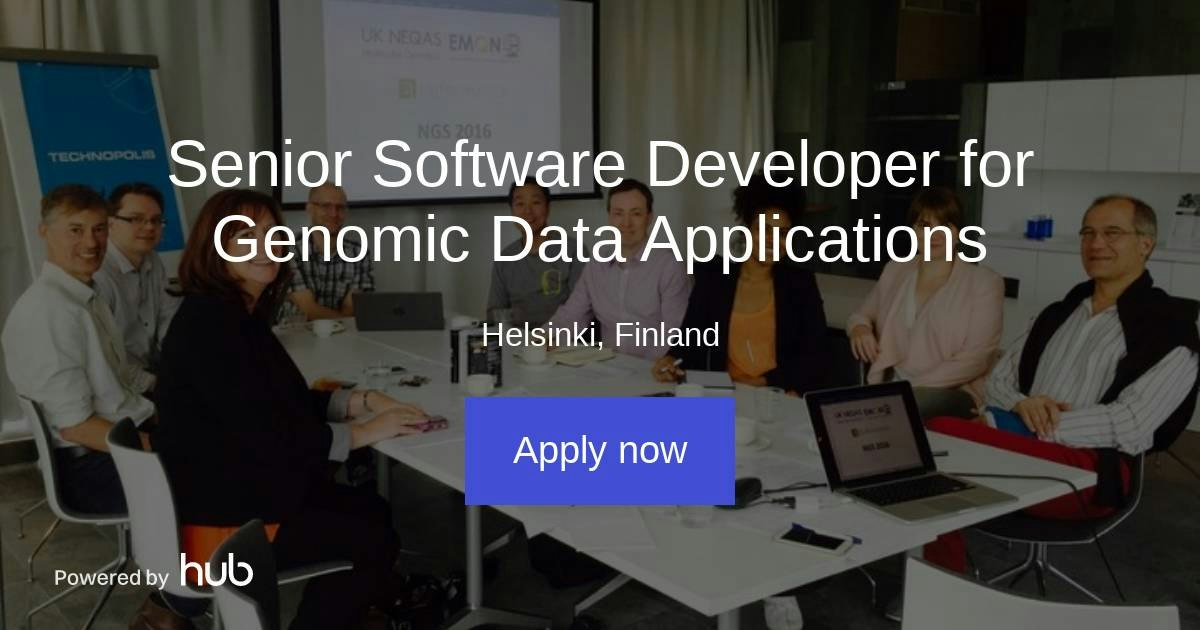 The Hub | Senior Software Developer for Genomic Data Applications ...