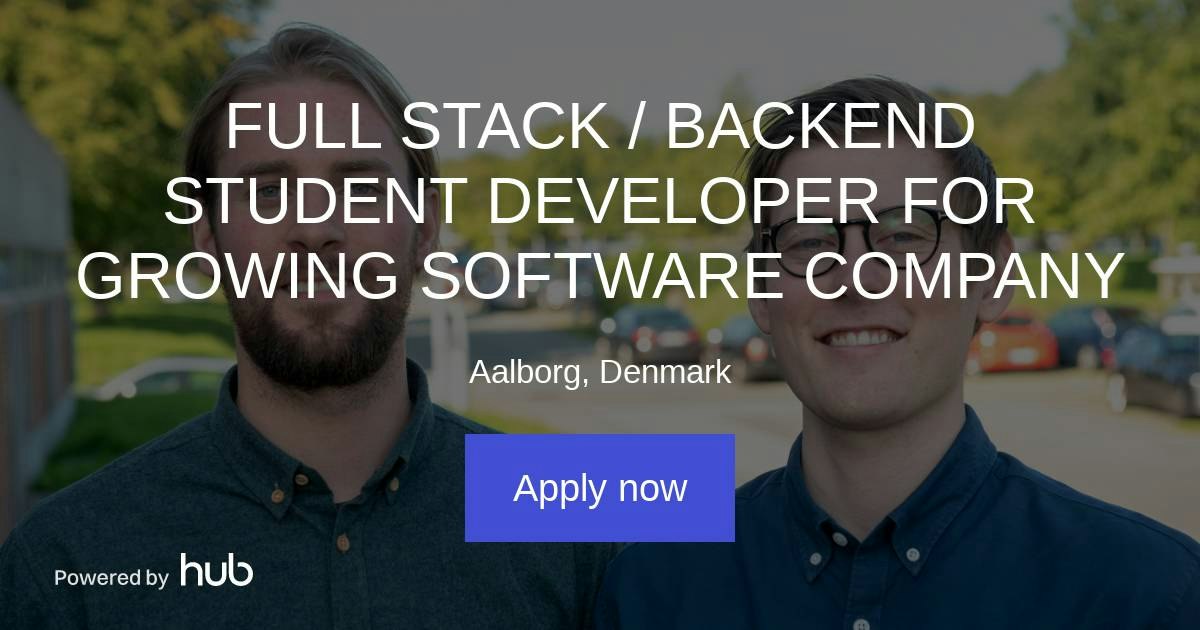 The Hub | FULL STACK / BACKEND STUDENT DEVELOPER FOR GROWING SOFTWARE ...