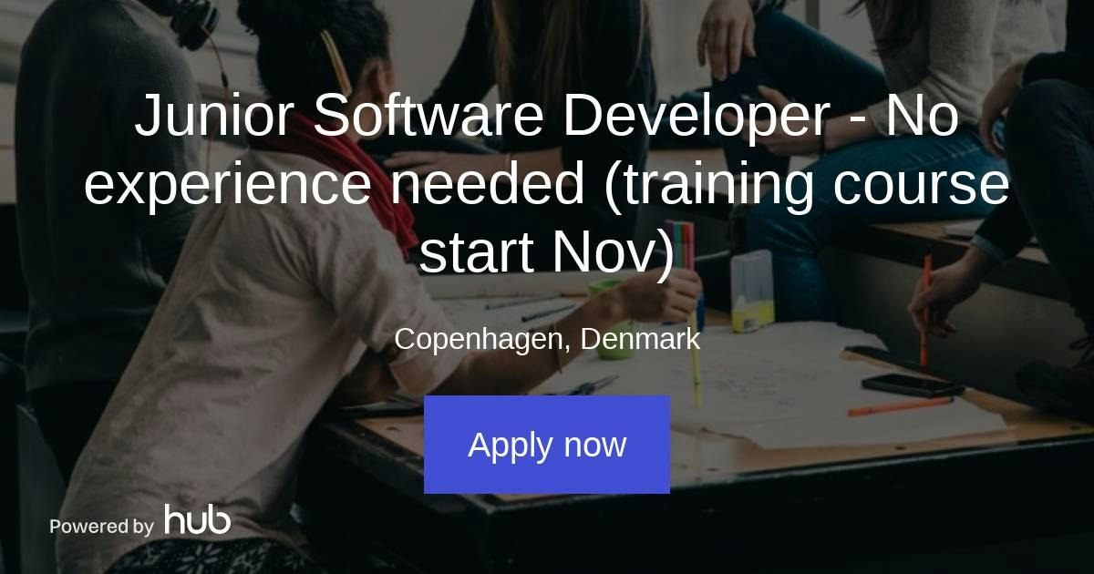 The Hub | Junior Software Developer - No experience needed (training ...