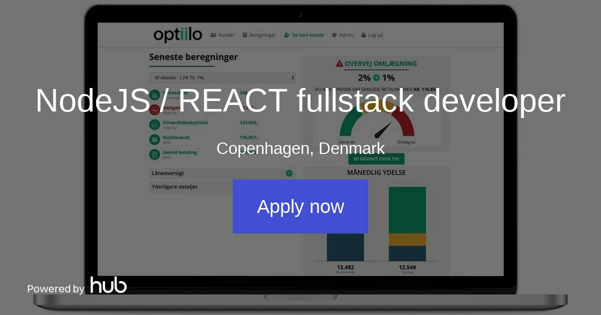 The Hub | NodeJS / REACT fullstack developer | Optiilo ApS