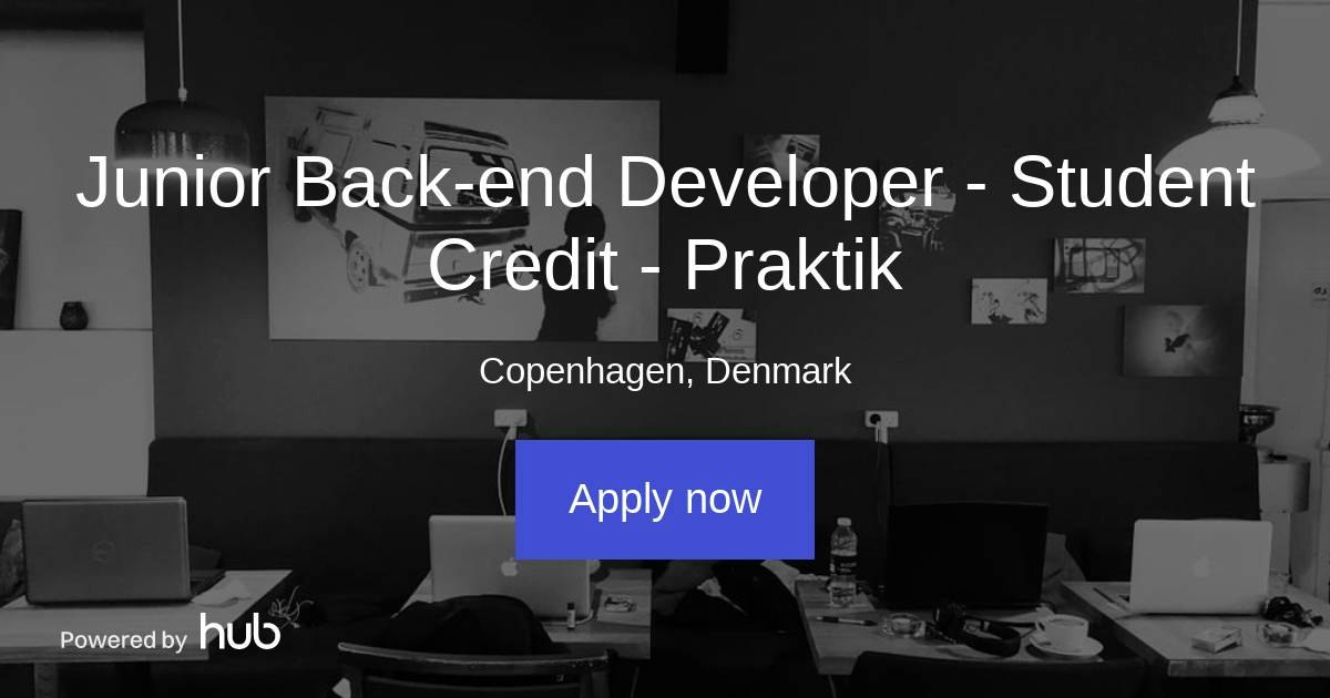 The Hub | Junior Back-end Developer - Student Credit - Praktik ...