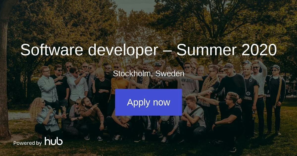 The Hub | Software developer – Summer 2020 | Columbia Road