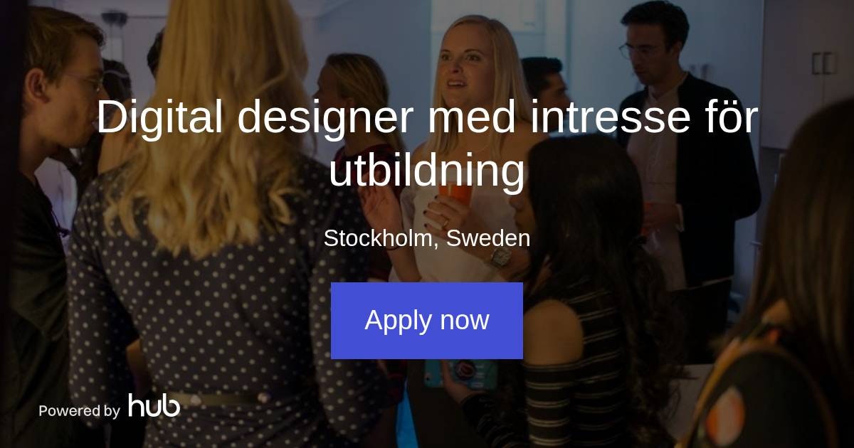 The Hub Digital designer med intresse för utbildning