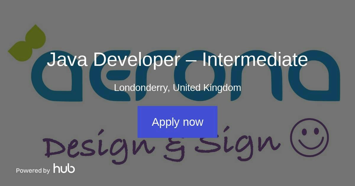 The Hub | Java Developer – Intermediate | Aerona Software