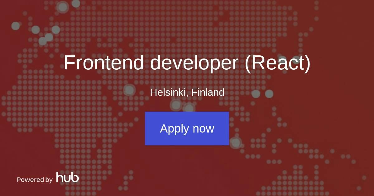 The Hub | Frontend developer (React) | Aiven