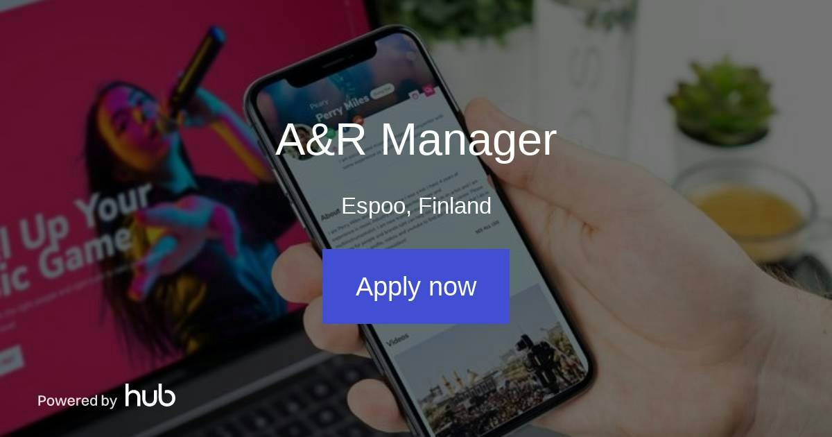 A R Manager The Hub | A&R Manager | Family in Music