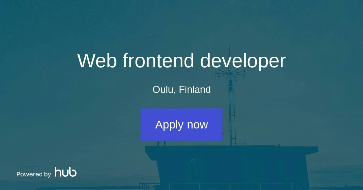 The Hub | Web frontend developer | Profilence
