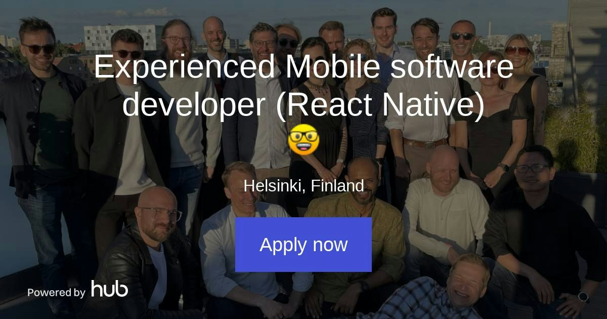The Hub | Experienced Mobile software developer (React Native) 🤓 ...
