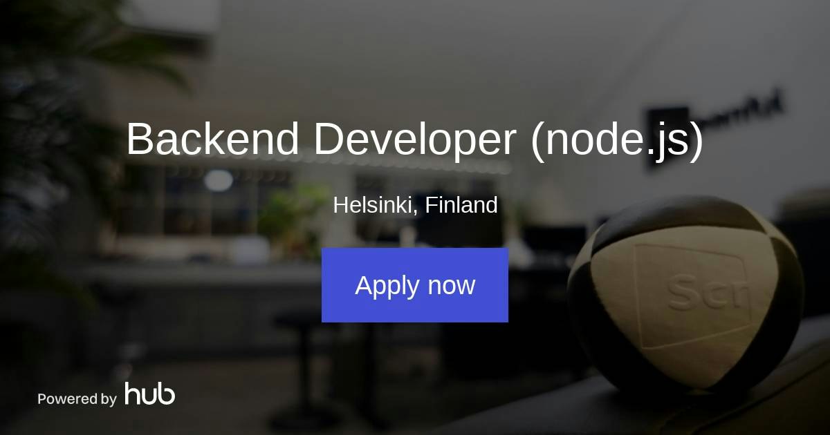 The Hub | Backend Developer (node.js) | Screenful