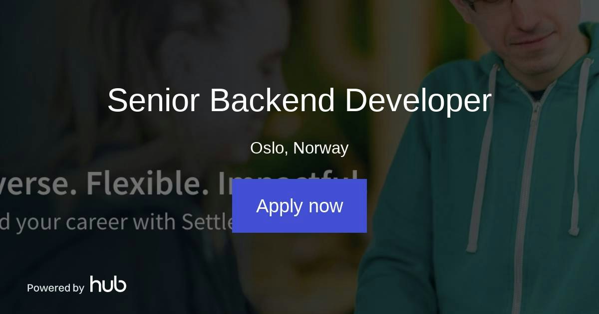 The Hub | Senior Backend Developer | Settle