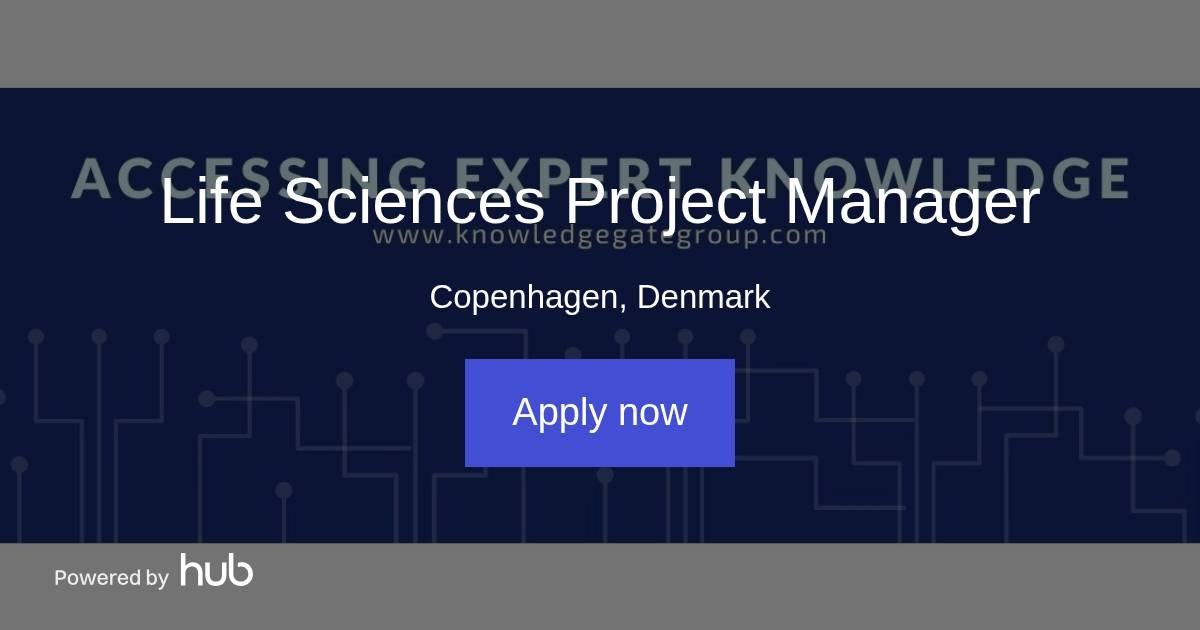 The Hub Life Sciences Project Manager Knowledge Gate Group
