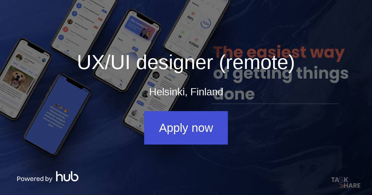 The Hub | UX/UI designer (remote) | TaskShare