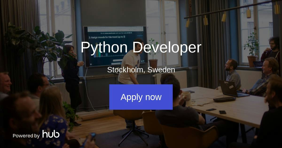 The Hub | Python Developer | Peltarion