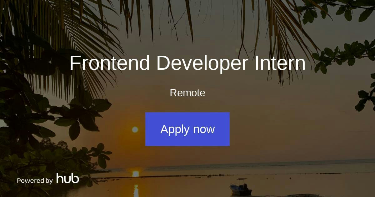 The Hub | Frontend Developer Intern | Edventures