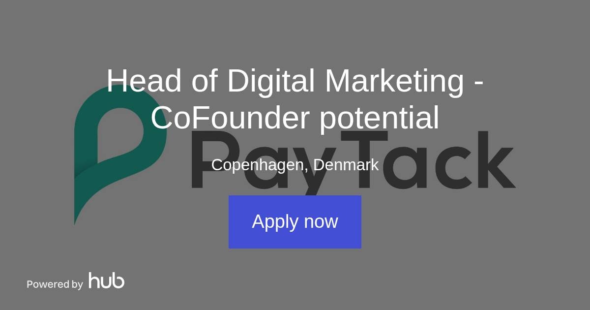 The Hub Head of Digital Marketing CoFounder potential PayTack