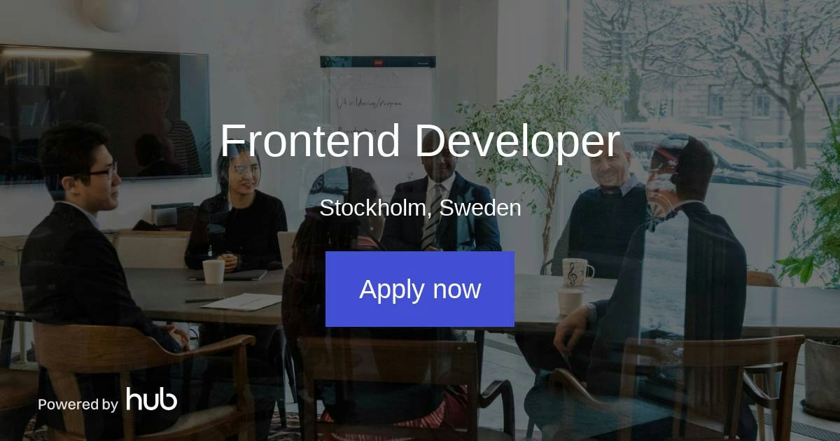 The Hub | Frontend Developer | Ultiro AB