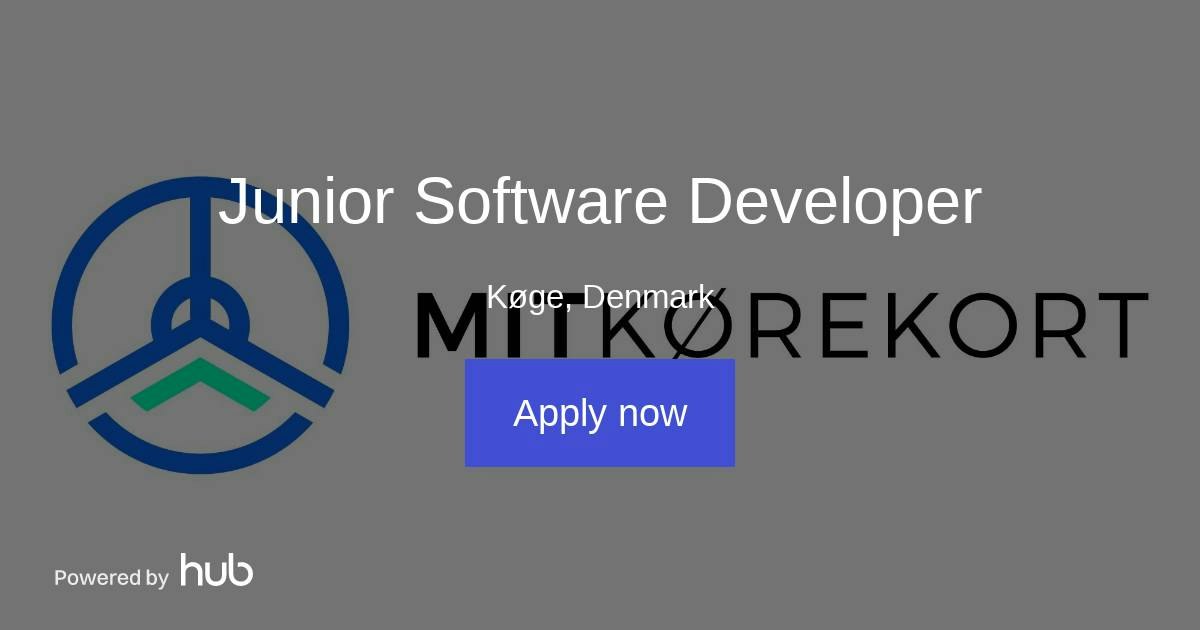 The Hub | Junior Software Developer | MitKørekort