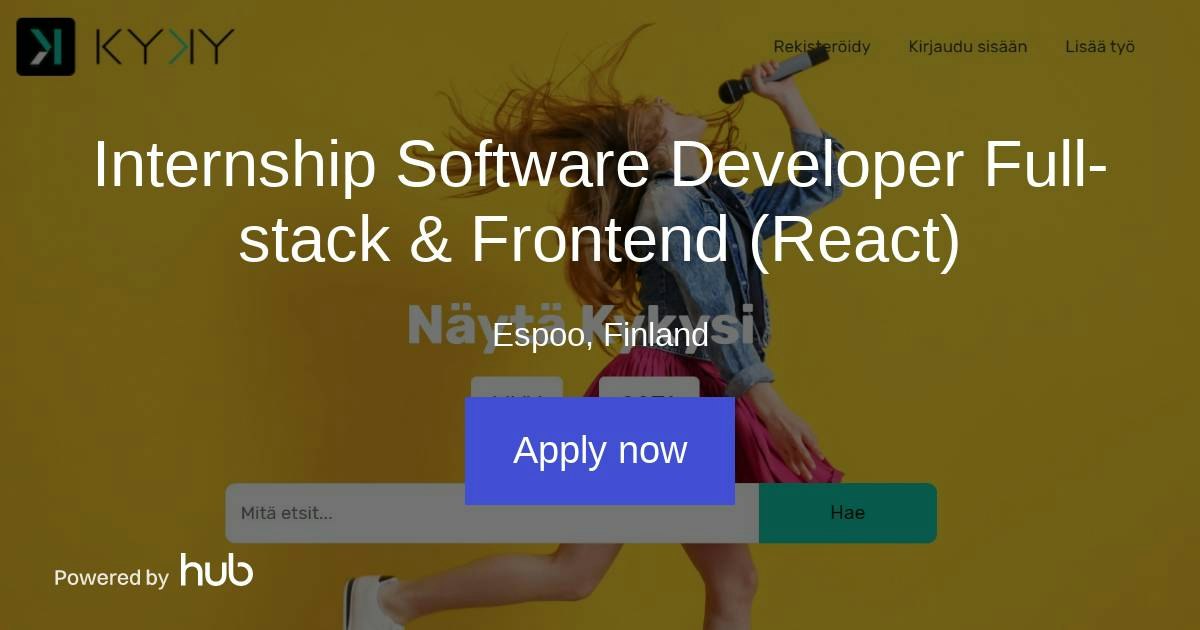 The Hub | Internship Software Developer Full-stack & Frontend (React ...
