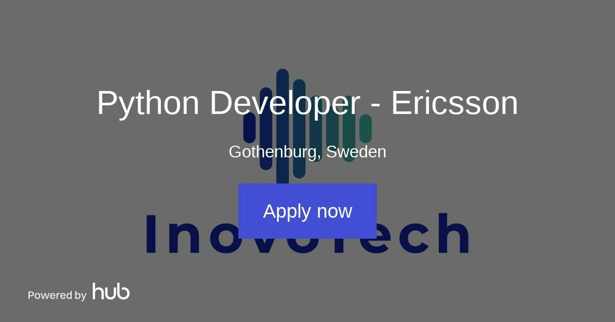 The Hub | Python Developer - Ericsson | InovoTech Solutions