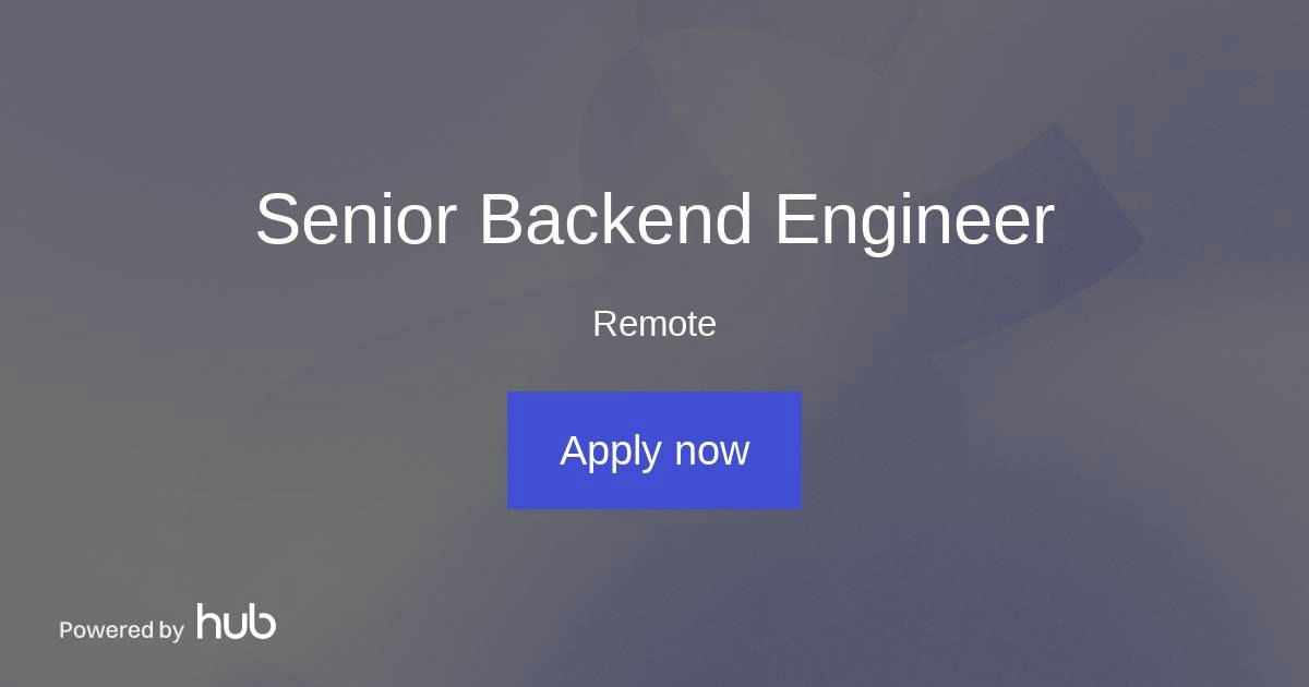 The Hub | Senior Backend Engineer | Superb