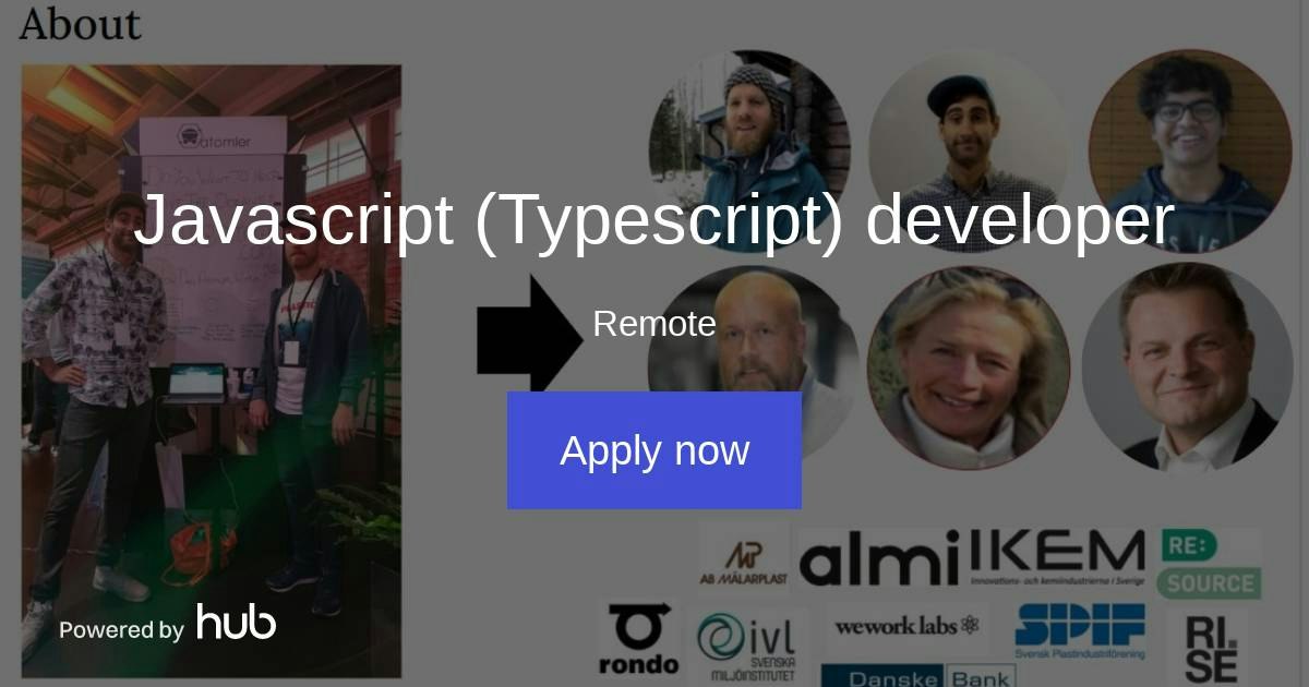 The Hub | Javascript (Typescript) developer | Atomler